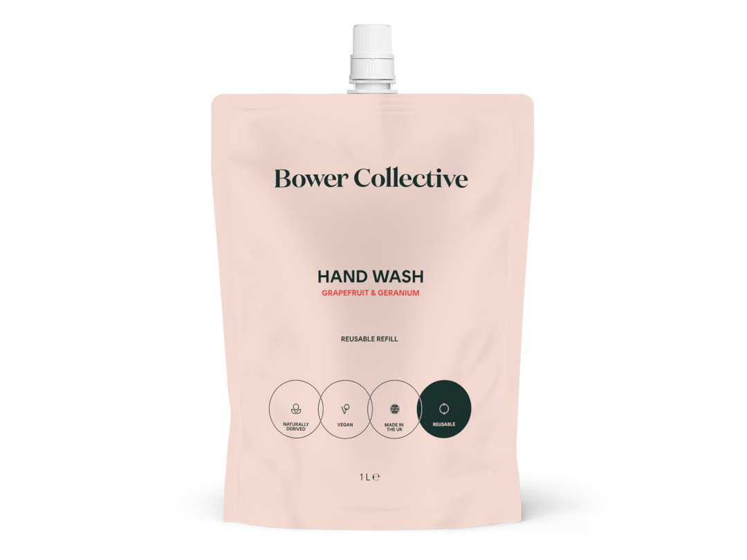 Bower Natural Hand Wash Refill 1L - Returnable Pouch
