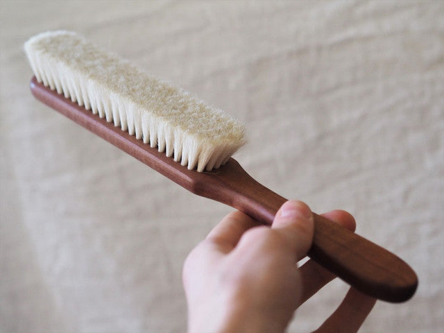 Pear wood soft book dusting brush
