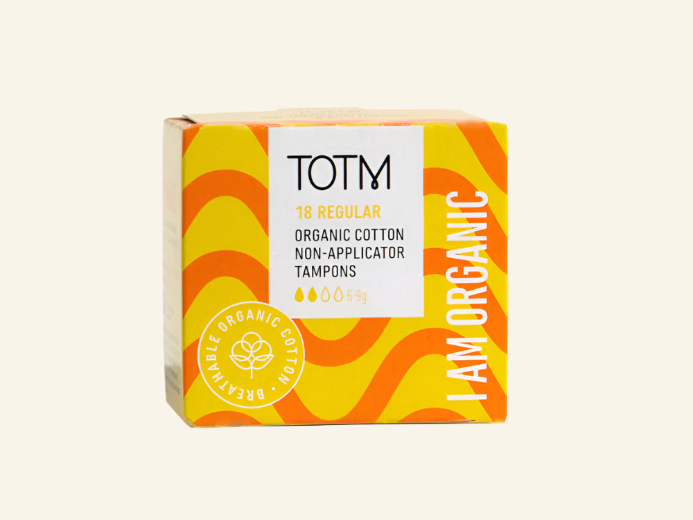 Totm Organic Cotton Regular Tampons - Non Applicator x 18