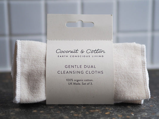 Organic Cotton Gentle Dual Cleansing Cloths - Cream