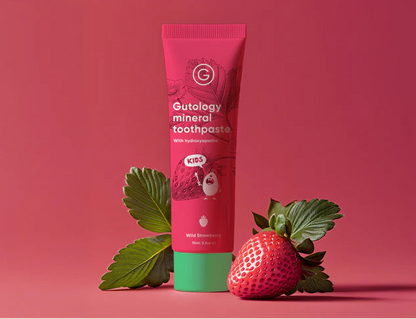 Kids Gutology Fluoride Free Hydroxyapatite Strawberry Toothpaste 75ml