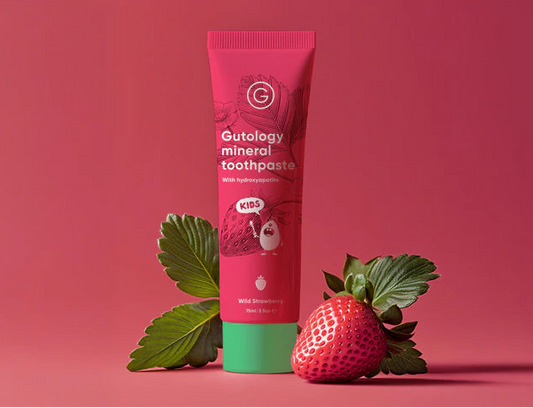 Kids Gutology Fluoride Free Hydroxyapatite Strawberry Toothpaste 75ml