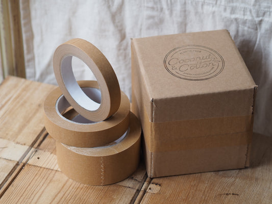 Paper sticky tape roll self adhesive & compostable
