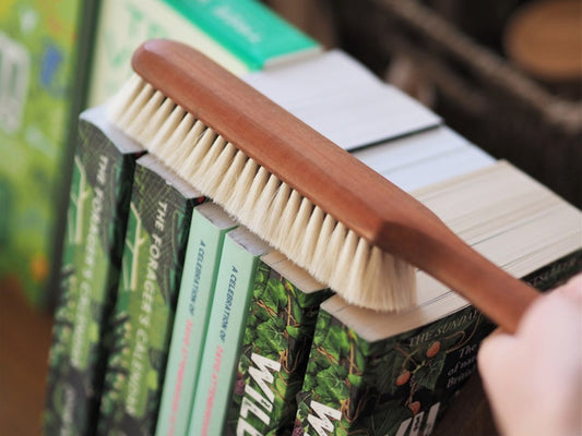 Pear wood soft book dusting brush