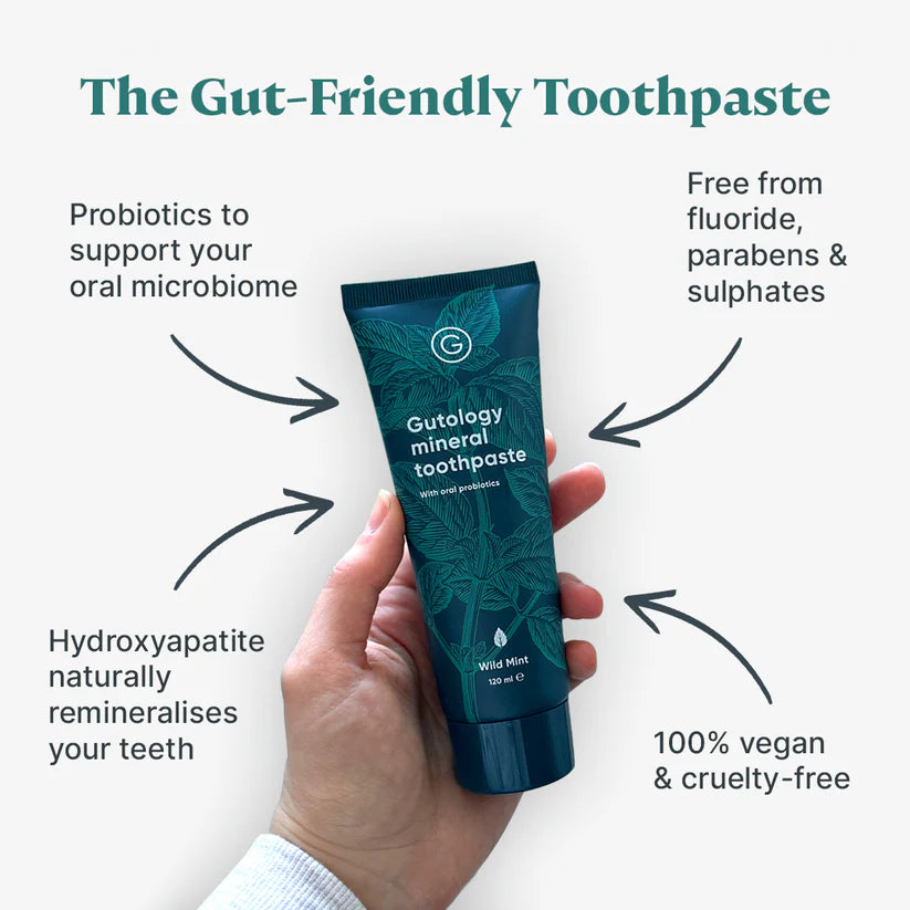 Gutology Fluoride Free Hydroxyapatite Probiotic Mint Toothpaste