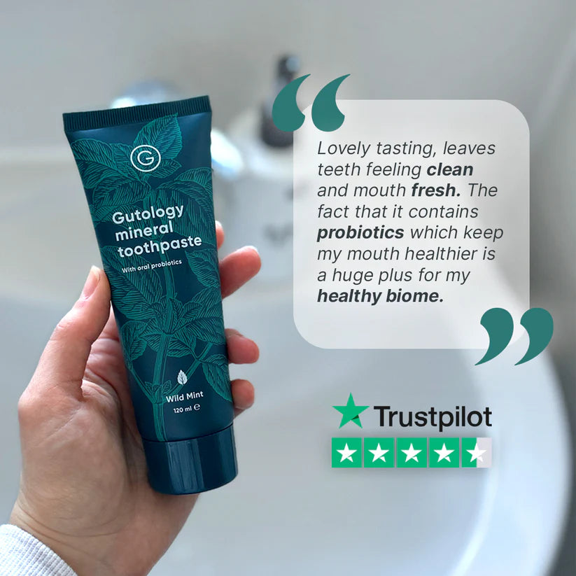 Gutology Fluoride Free Hydroxyapatite Probiotic Mint Toothpaste