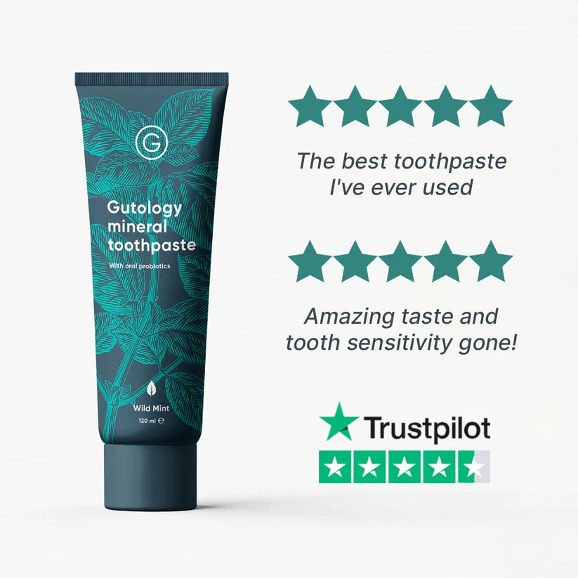 Gutology Fluoride Free Hydroxyapatite Probiotic Mint Toothpaste